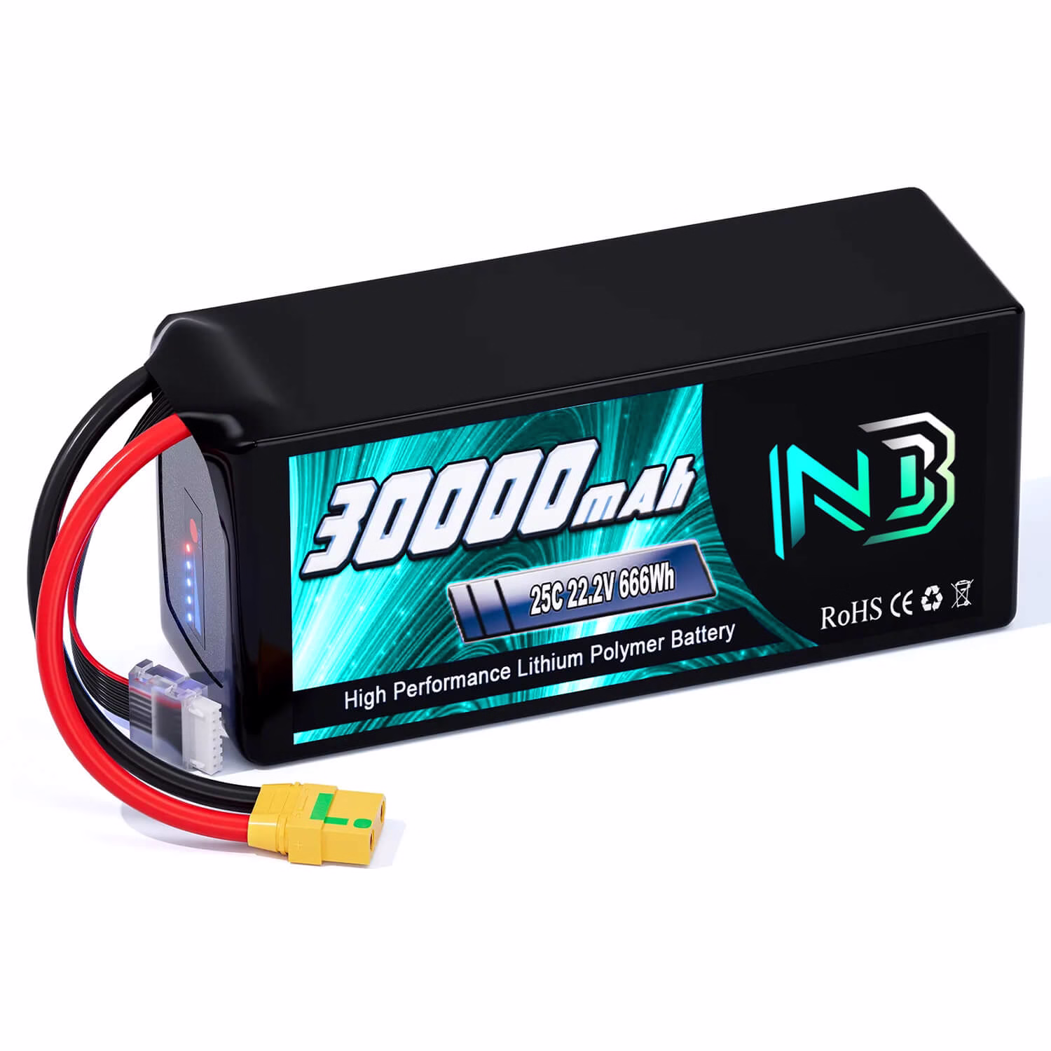 Newbattercell 6S 22.2V 30000mAh 25C pour FPV Batterie Lipo