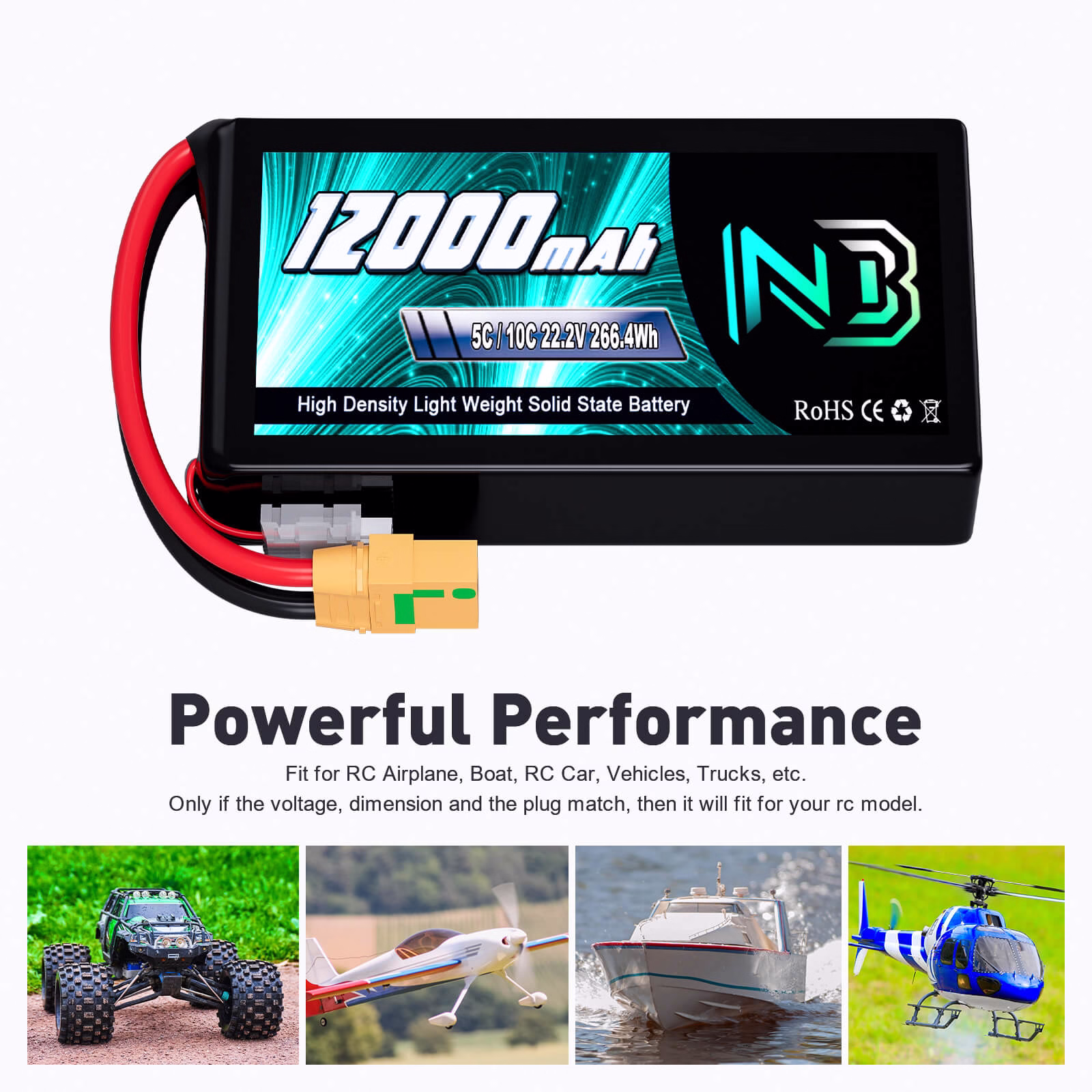 Alta Densidad De Energía Drone Batería 6S 12000mAh Semi Estado Sólido 22.2V Li po Batería Para Drone