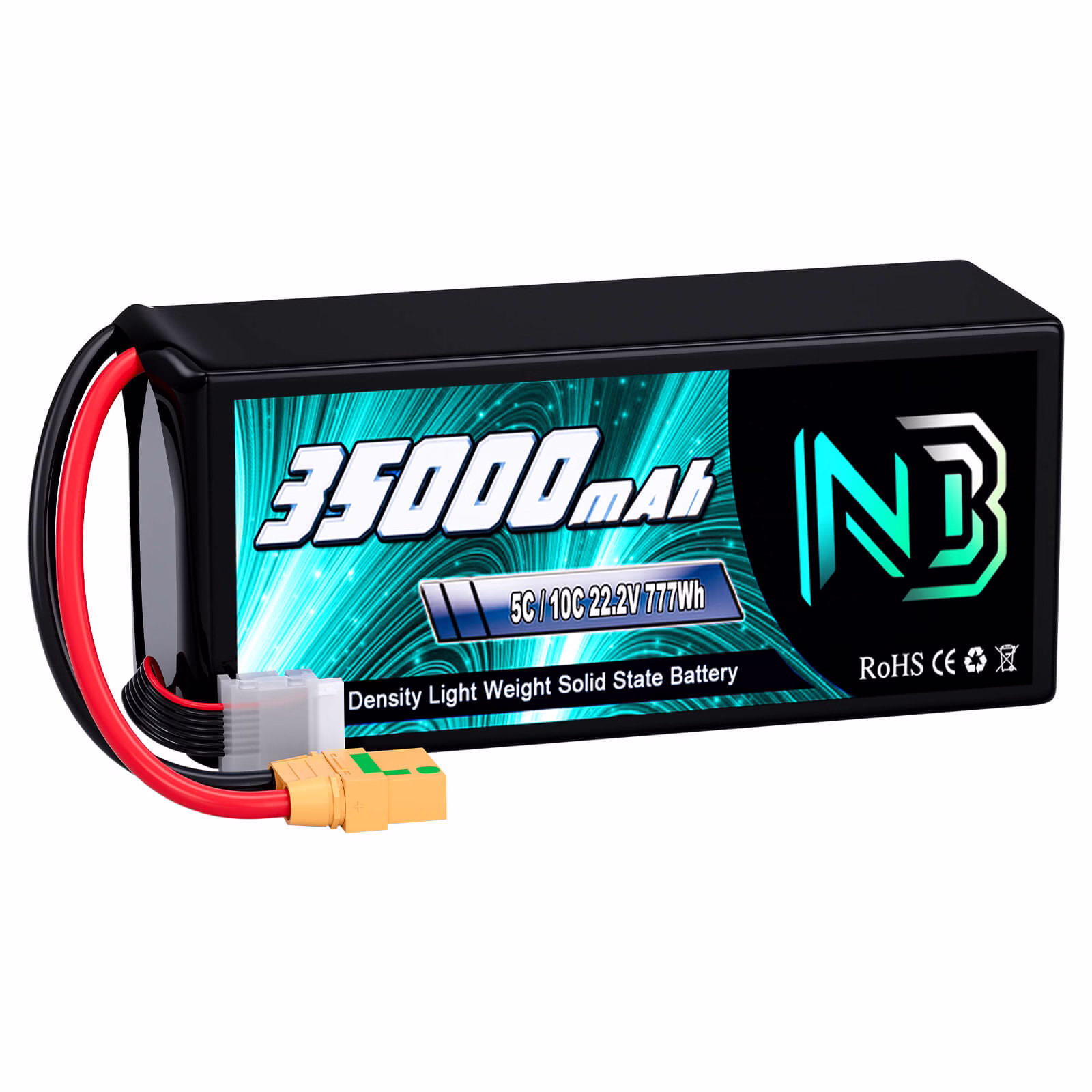 Newbattercell Batería Lipo 6S 35000mah 22 V Batería de Estado Sólido para FPV/UAV Drone
