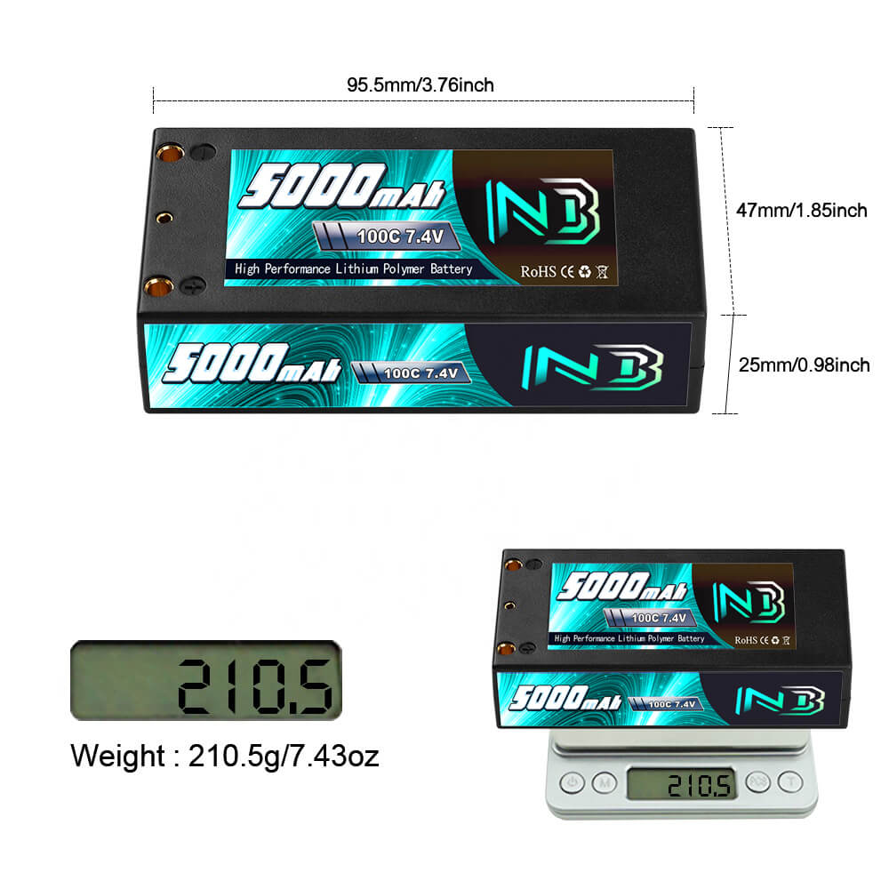 Newbattercell 2S 7.4V 100C 500