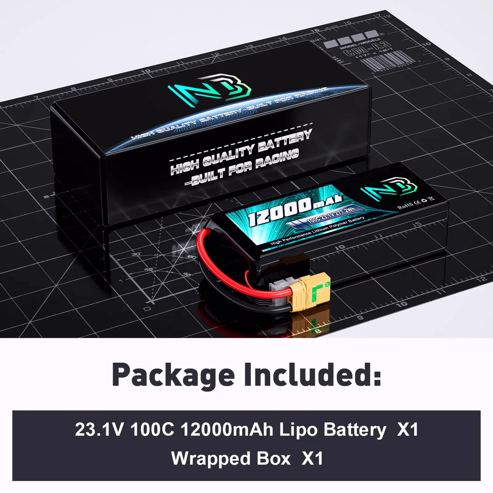 Newbattercell 6S 23.1V 12000mAh LiPo Battery 100C HV for FPV Drone