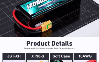 Newbattercell 6S 23.1V 12000mAh LiPo Battery 100C HV for FPV Drone