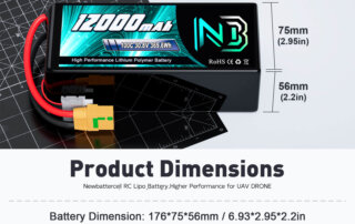 Newbattercell HV Lipo Battery 8S 30.8V 12000mAh 100C Lipo Battery For UAV Drone FPV